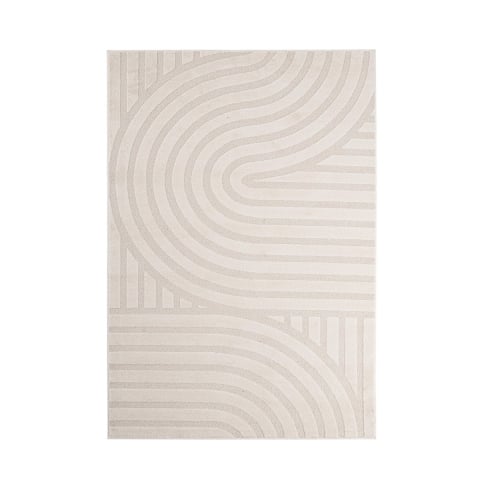 Alfombra moderna para salón dormitorio 200x290cm crema Zina Promoción