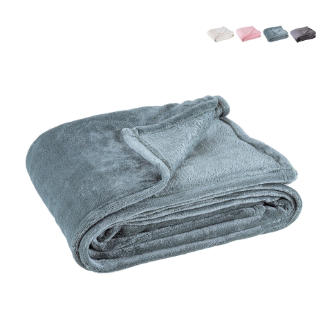 Manta suave de poliéster para dormitorio o salón 150x200 Penelope Promoción