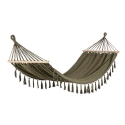 Hamaca de jardín estilo boho chic de algodón y madera 200x100cm Juan Medidas