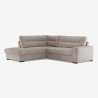 Sofá esquinero moderno de 3 plazas en tela con chaise longue a la izquierda Mello Oferta