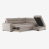 Sofá cama 3 plazas con chaise longue derecha con almacenamiento en tela Kosta Venta