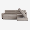 Sofá cama 3 plazas con chaise longue derecha con almacenamiento en tela Kosta Oferta