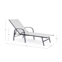 Tumbona reclinable para jardín blanca Bizzotto Arent Elección