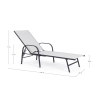 Tumbona reclinable para jardín blanca Bizzotto Arent Elección