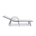 Tumbona reclinable para jardín blanca Bizzotto Arent Descueto