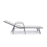 Tumbona reclinable para jardín blanca Bizzotto Arent Descueto