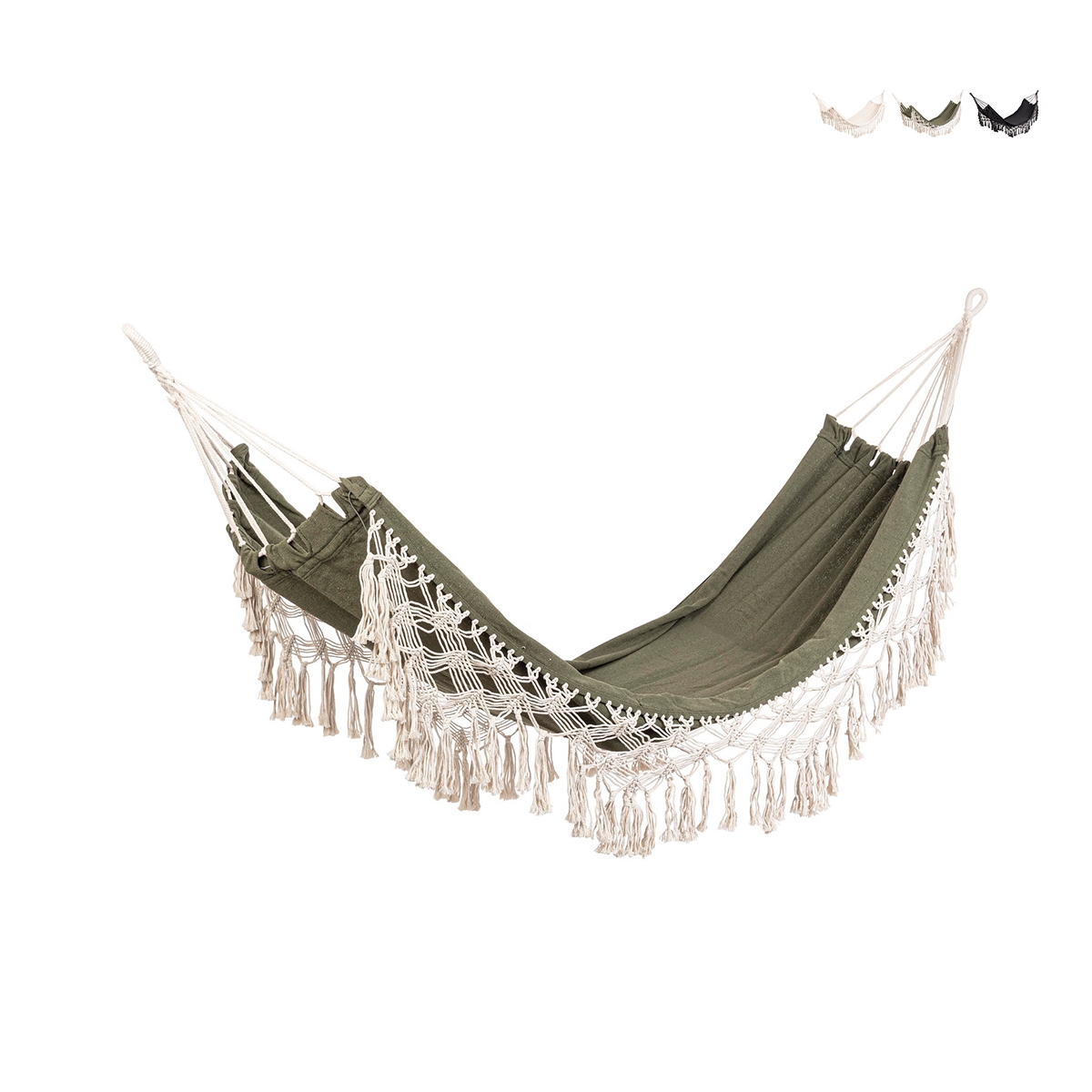 Hamaca de jardín de algodón estilo boho chic 200x100 Bizzotto Eldoris