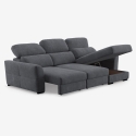 Sofá cama 3 plazas extraíble con chaise longue almacenaje derecha Nuro Venta