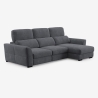 Sofá cama 3 plazas extraíble con chaise longue almacenaje derecha Nuro Descueto
