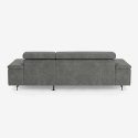 Sofá rinconero de 3 plazas con chaise longue derecha y reposacabezas ajustable Hiala Rebajas