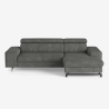 Sofá rinconero de 3 plazas con chaise longue derecha y reposacabezas ajustable Hiala Venta
