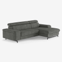 Sofá rinconero de 3 plazas con chaise longue derecha y reposacabezas ajustable Hiala Oferta