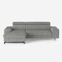 Sofá esquinero de 3 plazas con chaise longue izquierda y reposacabezas ajustable Liora Venta