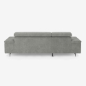 Sofá esquinero de 3 plazas con chaise longue izquierda y reposacabezas ajustable Liora Rebajas