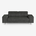 Sofá de 3 plazas diseño moderno con reposacabezas ajustable Rouna Oferta