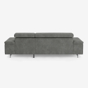 Sofá cama de 3 plazas con chaise longue a la derecha, con almacenamiento y reposacabezas ajustable Miva Stock
