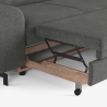 Sofá cama de 3 plazas con chaise longue a la derecha, con almacenamiento y reposacabezas ajustable Miva Rebajas