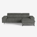 Sofá cama de 3 plazas con chaise longue a la derecha, con almacenamiento y reposacabezas ajustable Miva Catálogo