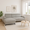 Sofá cama extraíble 3 plazas con chaise longue contenedor izquierda Vika Promoción