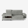Sofá cama extraíble 3 plazas con chaise longue contenedor izquierda Vika Oferta