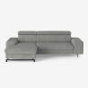 Sofá cama extraíble 3 plazas con chaise longue contenedor izquierda Vika Descueto