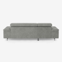 Sofá cama extraíble 3 plazas con chaise longue contenedor izquierda Vika Stock
