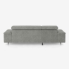 Sofá cama extraíble 3 plazas con chaise longue contenedor izquierda Vika Stock