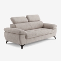 Sofá moderno de diseño de 3 plazas con reposacabezas ajustable Kira Venta