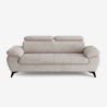 Sofá moderno de diseño de 3 plazas con reposacabezas ajustable Kira Stock