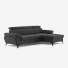 Sofá moderno de 3 plazas con chaise longue a la derecha y reposacabezas ajustable Torav Venta