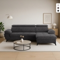 Sofá moderno de 3 plazas con chaise longue a la derecha y reposacabezas ajustable Torav Promoción