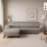 Sofá 3 plazas con chaise longue izquierda y reposacabezas reclinable Rilo Promoción