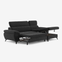 Sofá cama con chaise longue derecha con almacenamiento, reposacabezas ajustable Zuna Venta