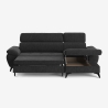 Sofá cama con chaise longue derecha con almacenamiento, reposacabezas ajustable Zuna Modelo