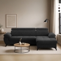Sofá cama con chaise longue derecha con almacenamiento, reposacabezas ajustable Zuna Promoción