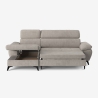 Sofá cama moderno de 3 plazas con chaise longue con almacenamiento a la izquierda Miral Modelo
