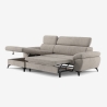 Sofá cama moderno de 3 plazas con chaise longue con almacenamiento a la izquierda Miral Venta