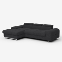 Sofá de 3 plazas con chaise longue a la izquierda y reposacabezas ajustable Tivon Venta