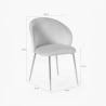 Silla moderna de terciopelo para comedor con patas doradas Dhera Características