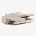 Sofá cama con chaise longue derecha con almacenamiento y reposacabezas ajustable Eluna Venta