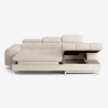 Sofá cama con chaise longue derecha con almacenamiento y reposacabezas ajustable Eluna Oferta