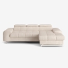 Sofá cama con chaise longue derecha con almacenamiento y reposacabezas ajustable Eluna Rebajas