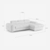 Sofá cama con chaise longue derecha con almacenamiento y reposacabezas ajustable Eluna 