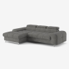 Sofá cama de 3 plazas con chaise longue izquierda, almacenamiento y reposacabezas ajustable Nura Rebajas