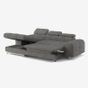 Sofá cama de 3 plazas con chaise longue izquierda, almacenamiento y reposacabezas ajustable Nura Venta