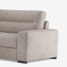 Sofá esquinero moderno de 3 plazas en tela con chaise longue a la izquierda Mello Rebajas