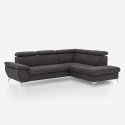 Sofá cama 3 plazas ajustable con chaise longue derecha con almacenamiento Tova Venta