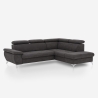 Sofá cama 3 plazas ajustable con chaise longue derecha con almacenamiento Tova Venta