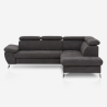 Sofá cama 3 plazas ajustable con chaise longue derecha con almacenamiento Tova Modelo