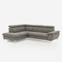 Sofá cama moderno de 3 plazas con chaise longue y almacenamiento a la izquierda Vera Venta